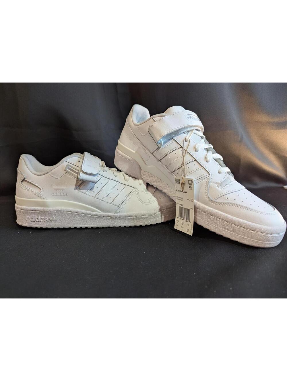 Adidas Forum Low Triple White Leather Basketball Shoes Mens Size 13 FY7755 New